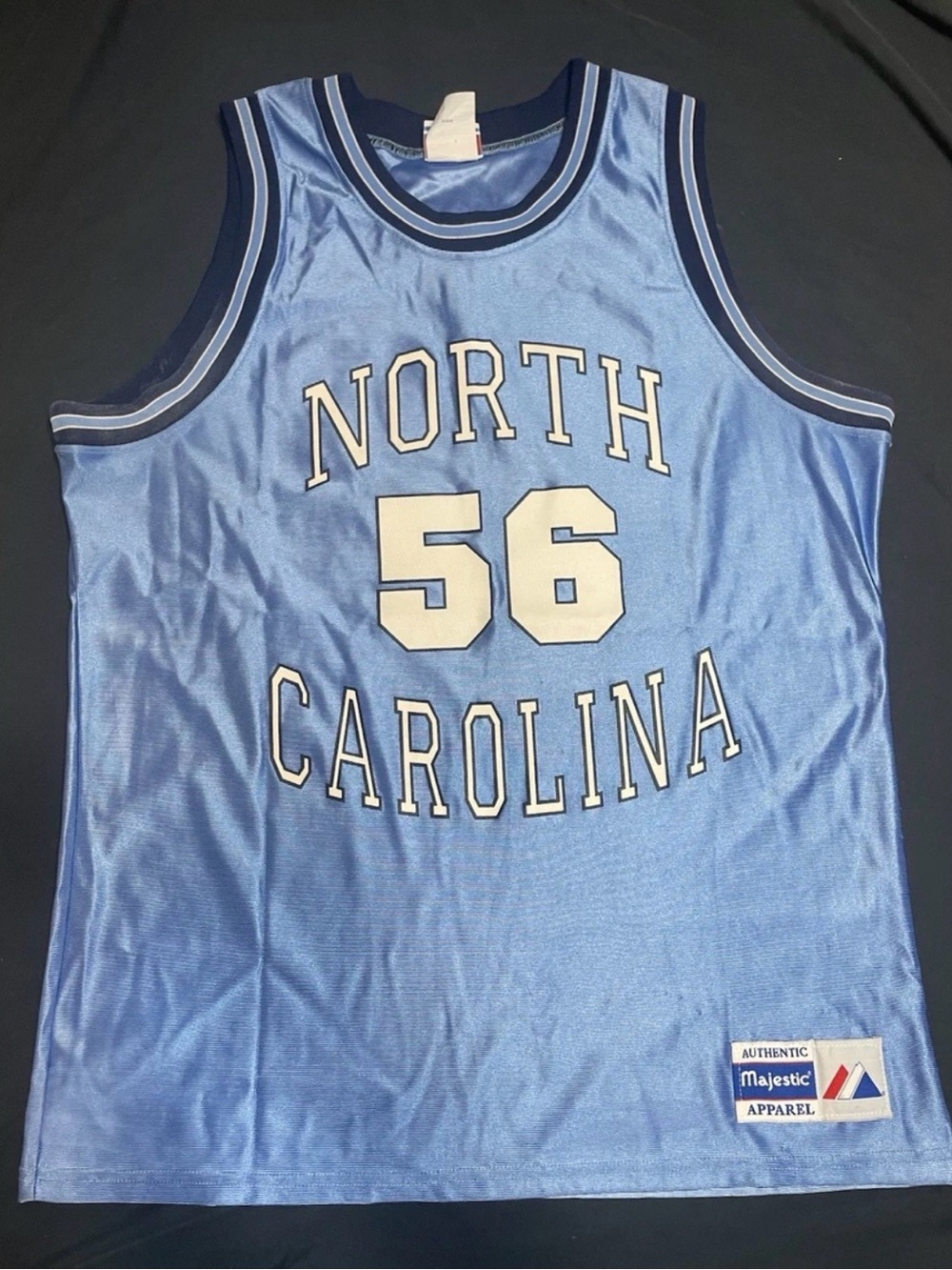 Vintage Majestic Basketball Jersey North Carolina Tar Heels #56 Larry Brown